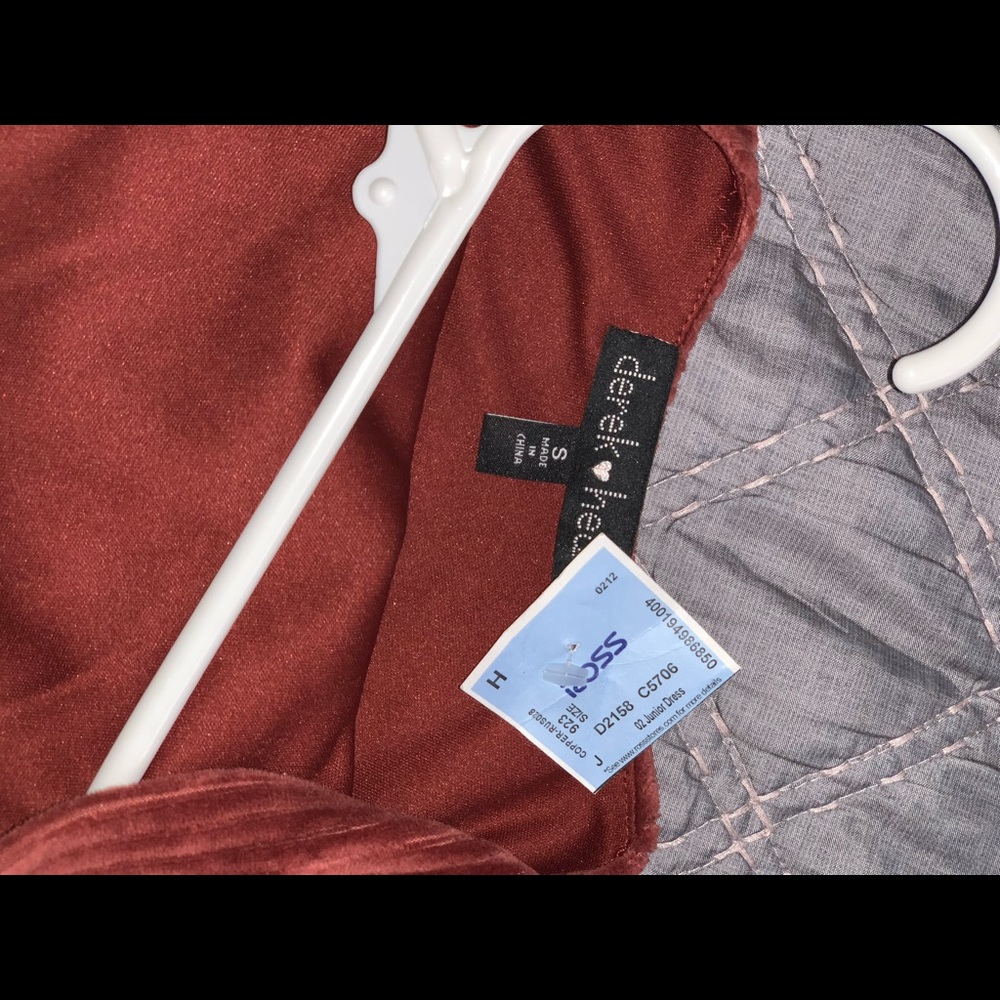 tight corduroy orange dress